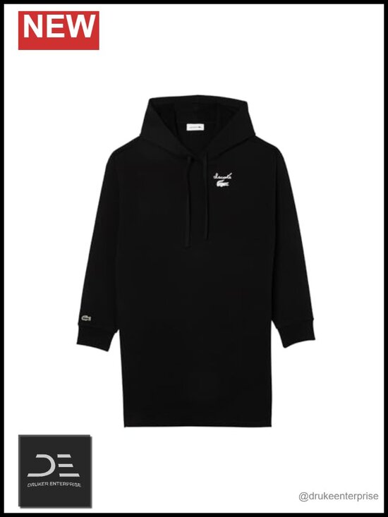 Dresses & Skirts - Oversized Fleece Sweatshirt Dress Hooded Long Sleeve Casual